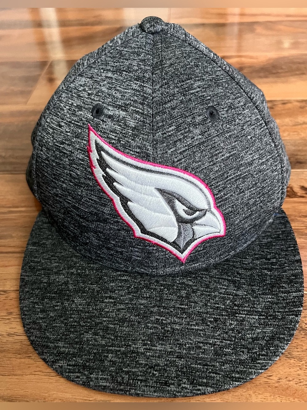 Arizona Cardinals New Era 59FIFTY Hat Gray Pink NFL Fitted 7 1/2 Breast Cancer